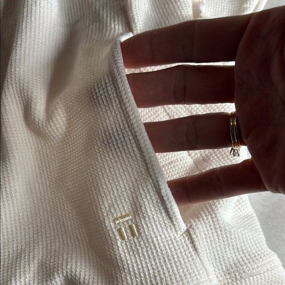 Tommy John Waffle Knit Hoodie in Pastel Parchment - Picture 6 of 13